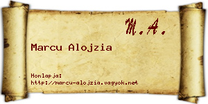 Marcu Alojzia névjegykártya